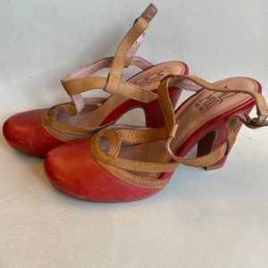 Miz Mooz red leather pumps